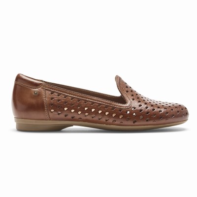 Rockport Cobb Hill Maiika Woven Flache Schuhe Damen Braun ZPV-742896
